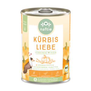 Comida vegana de calabaza complementaria para perros - Naftie