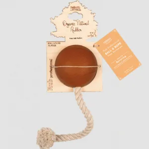 Rub Juguete Ball & Rope Pelota vegana con cuerda para perros