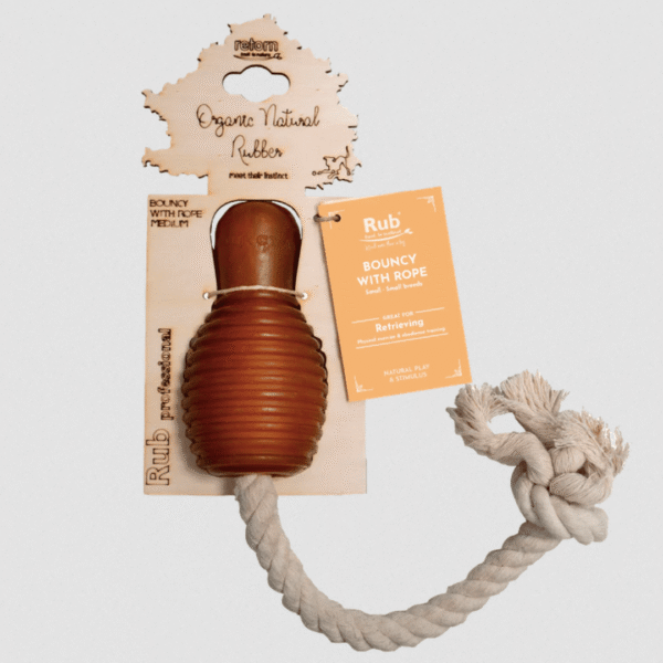 Rub Juguete Bouncy con cuerda de resina natural para perros - Imatge 4