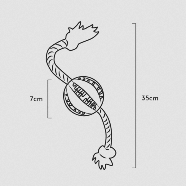 Rub Juguete Pelota dental con cuerda para perros - Imatge 2