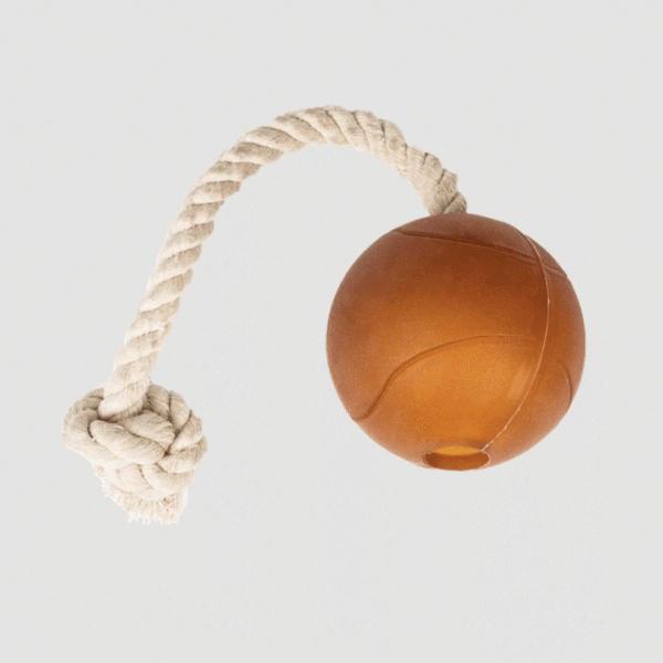 Rub Juguete Ball & Rope Pelota vegana con cuerda para perros - Imatge 2
