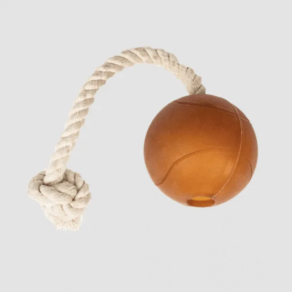 Rub Juguete Ball & Rope Pelota vegana con cuerda para perros - Imatge 2