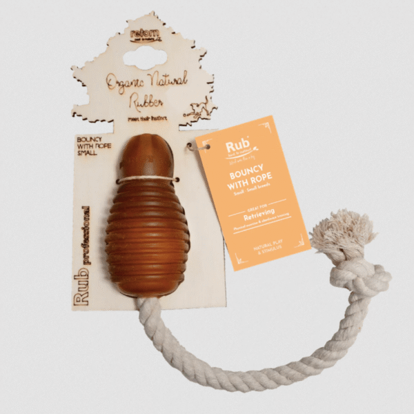 Rub Juguete Bouncy con cuerda de resina natural para perros - Imatge 2