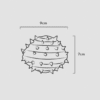 Rub Juguete Spike Ball de resina para perros - Imagen 2