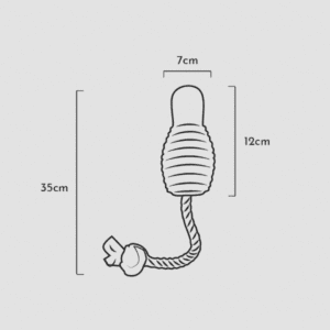 Rub Juguete Bouncy con cuerda de resina natural para perros<span> - </span>Small (-10kg)
