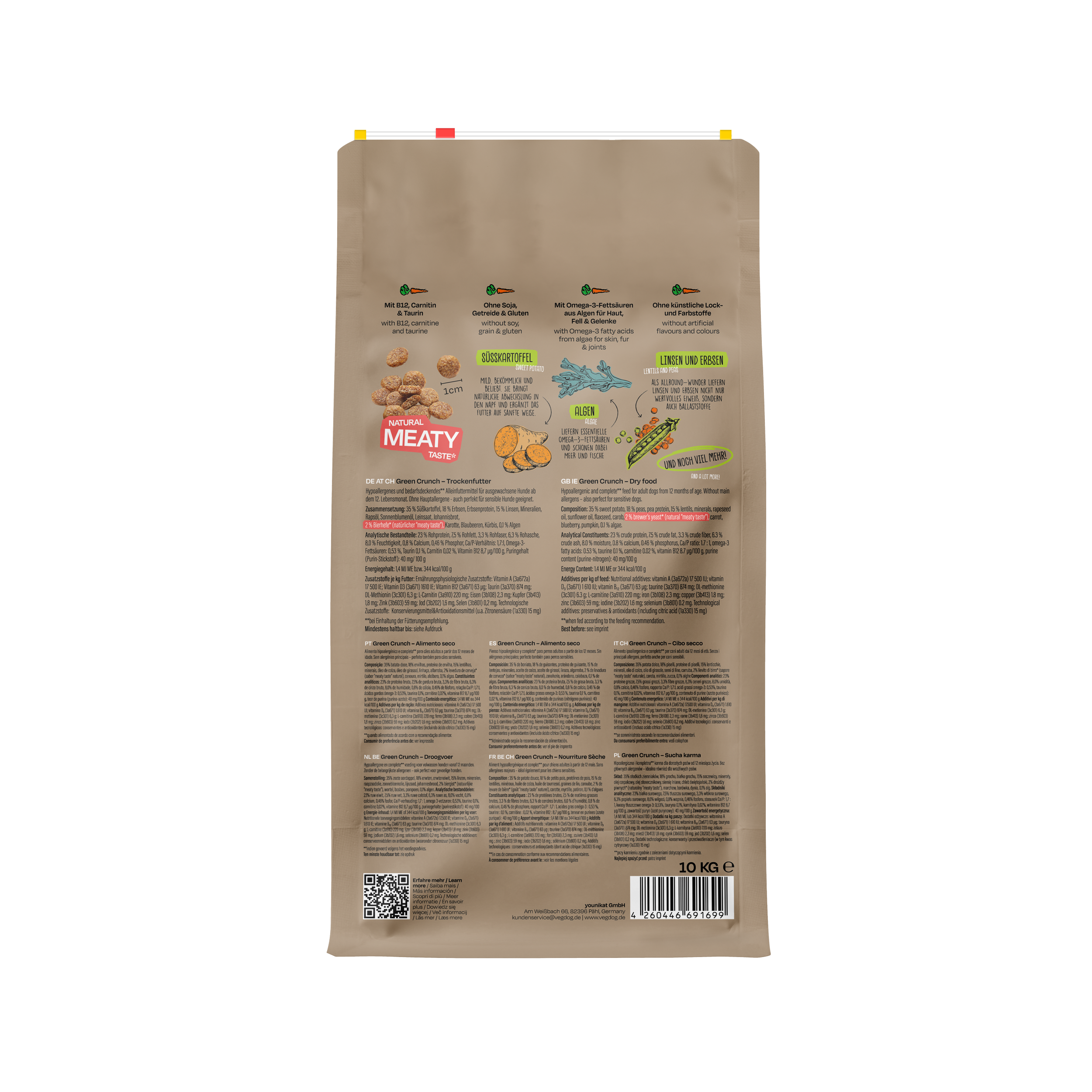 VEGDOG Green Crunch Pienso vegano para perros - Imagen 5