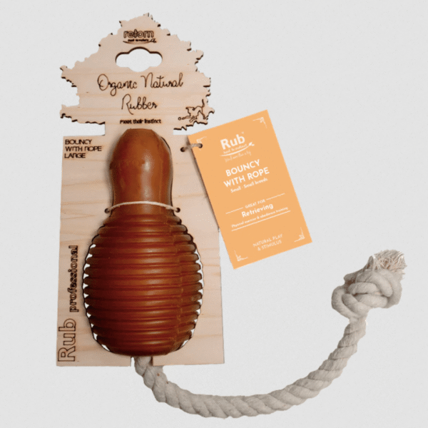 Rub Juguete Bouncy con cuerda de resina natural para perros - Imatge 6