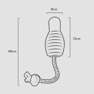 Rub Juguete Bouncy con cuerda de resina natural para perros<span> - </span>Large (+25kg)
