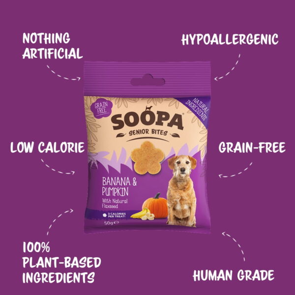 Soopa Healthy Bites Senior Plátano, Calabaza y Lino - Imatge 3