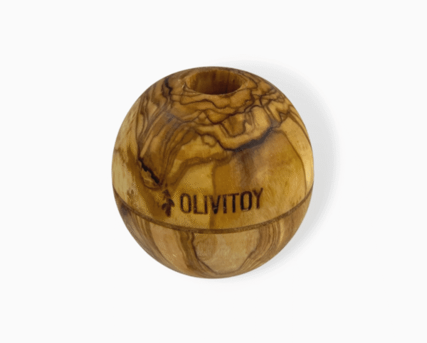 Olivi Pelota de madera para snacks Juguete de madera de olivo para perros