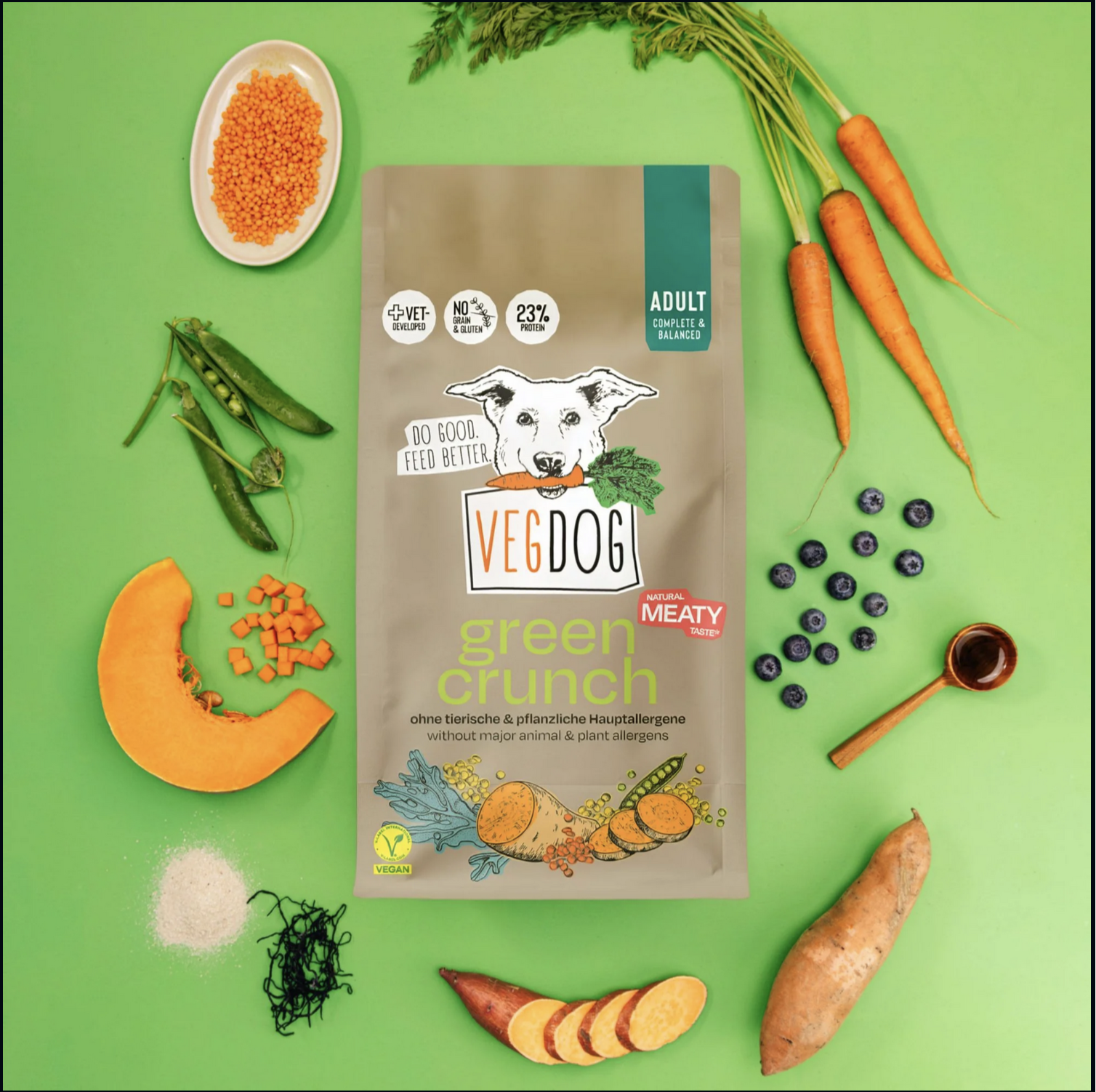 VEGDOG Green Crunch Pienso vegano para perros - Imagen 2