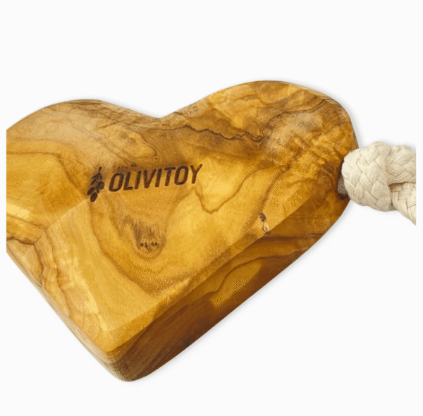 Olivi Corazón de Madera de Olivo. Juguete con cuerda Perros - Imagen 3