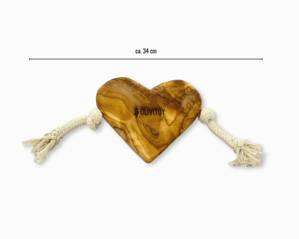 Olivi Corazón de Madera de Olivo. Juguete con cuerda Perros - Imagen 4