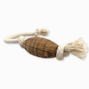 Olivi Balón de rugby de madera de olivo con cuerda para perros - Imagen 3