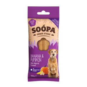 Soopa Dental Sticks Senior Plátano, Calabaza y Lino