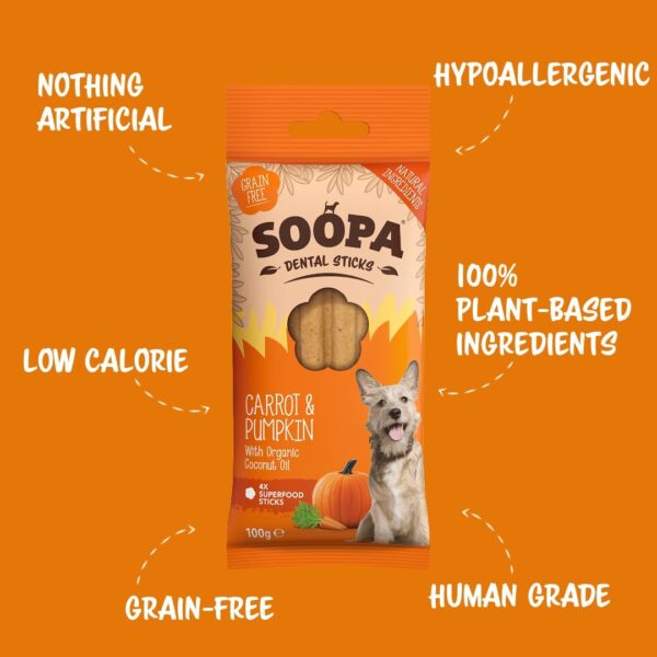 Soopa Dental Sticks Zanahoria y Calabaza - Imagen 3