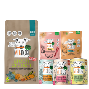 VEGDOG Starter Pack Pienso, latas y snacks para perro adulto
