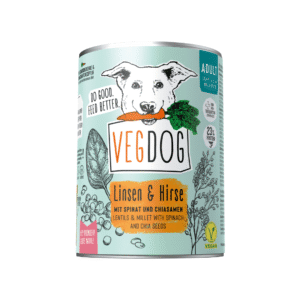 VEGDOG Adult Lentejas y Mijo - Comida húmeda para Perros