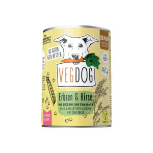 VEGDOG Senior Guisantes y mijo - Comida húmeda para perros