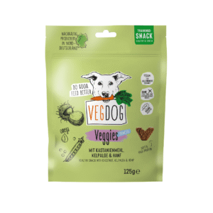 VEGDOG Veggies Skincare Snack Castaña y Guisante para Perro