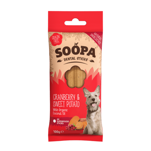 Soopa Dental Sticks Arándano rojo y Boniato