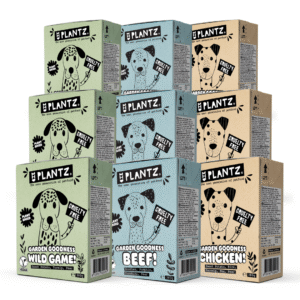 PLANTZ x9 Tetrapaks "No-Pollo/Ternera/Caza" en salsa para perros 380g