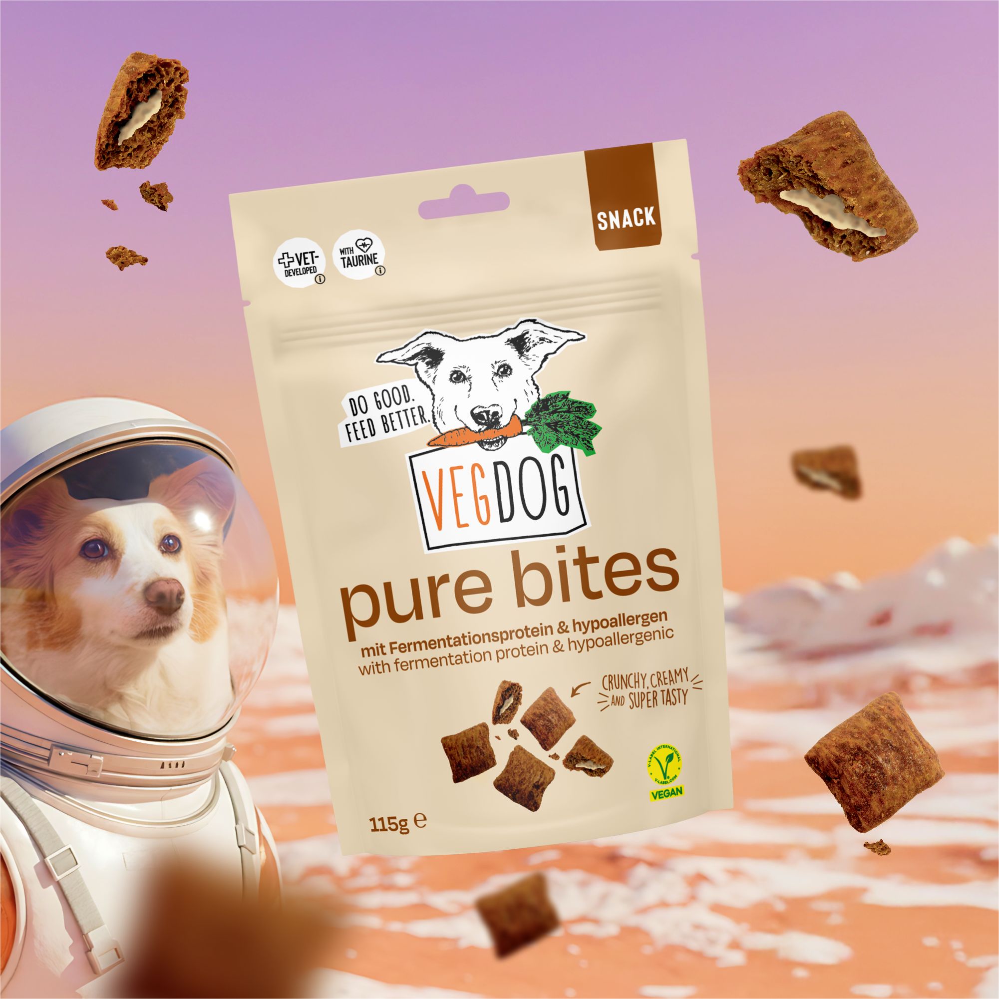 PURE BITES VEGDOG | Snacks veganos cremosos e hipoalergénicos para perros - Imatge 3