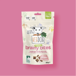 BRAINY BITES VEGDOG | Snacks veganos hipoalergénicos para cachorros