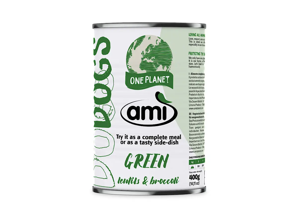 <span class="notranslate">Ami Lata Green: Comida Húmeda Vegana Perro | Con Brócoli</span>