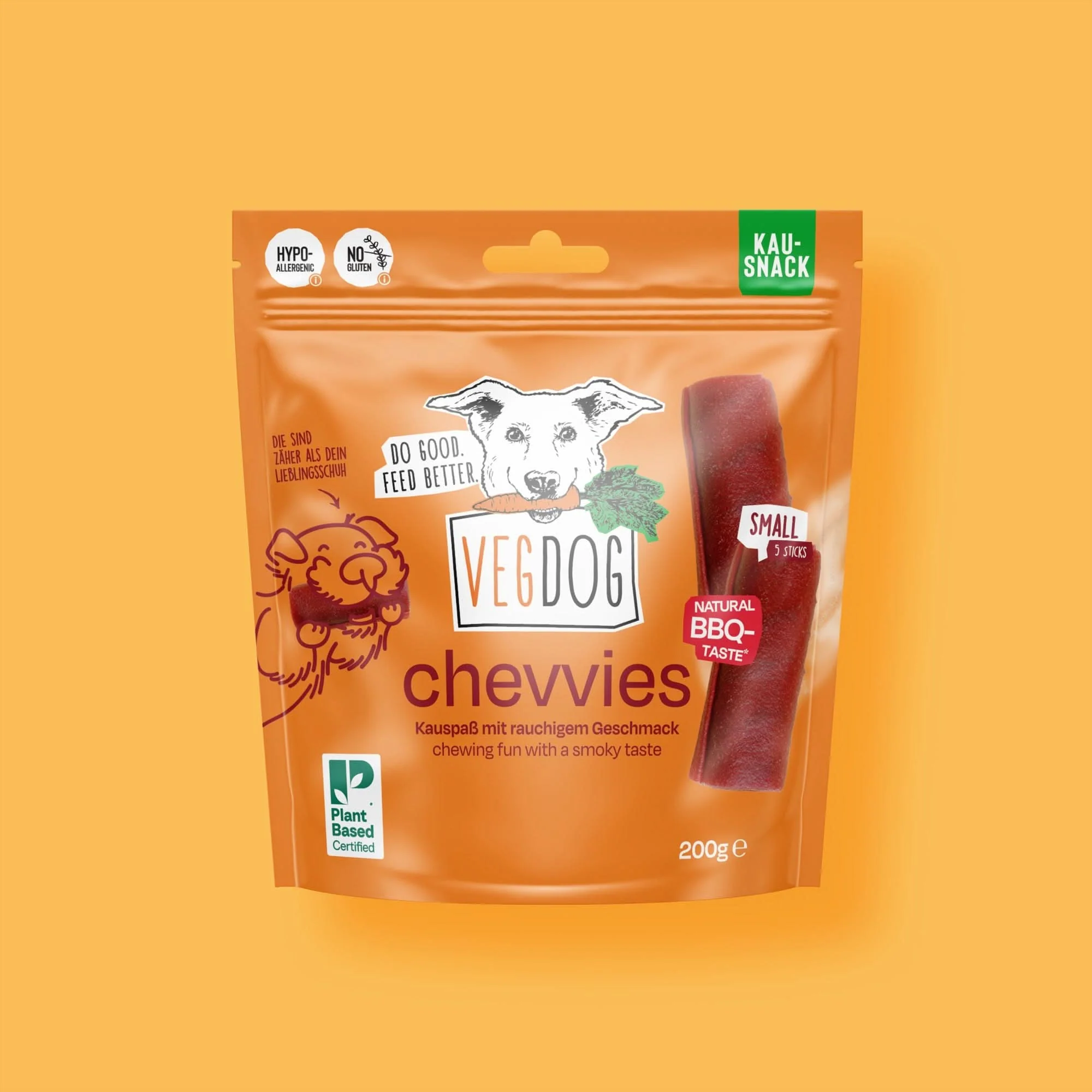 <span class="notranslate">VEGDOG Chevvies Small | Snack Hipoalergénico Perro Pequeño | Sabor Barbacoa</span>