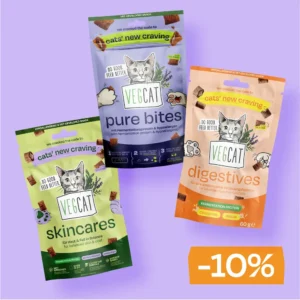 Snacks para Gatos VegCat | Pack 3 sabores: Pure Bites, Digestive, Skincare