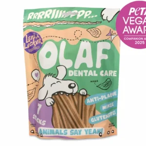 Olaf: Snacks Veganos de Cuidado Dental para Perros